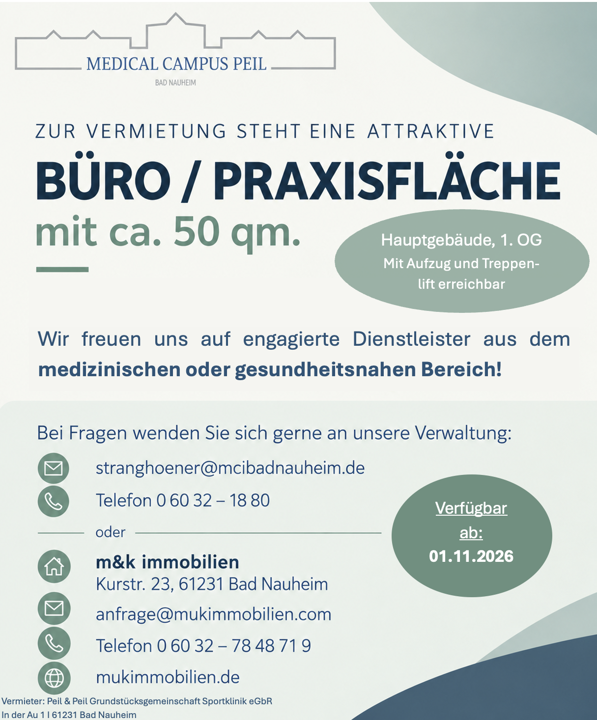 Büro-/Praxisfläche zu vermieten